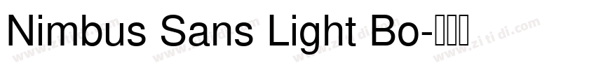 Nimbus Sans Light Bo字体转换